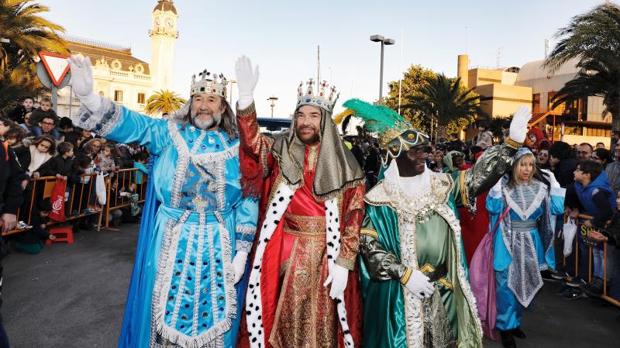 The three kings during Christmas in Spain