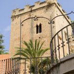 Tower of historic castle in Denia in Spain