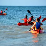 Students in Denia doing kayaking