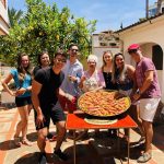Students during a paella workshop