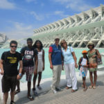 Spanische Studenten auf einem Ausflug nach Valencia
