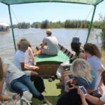 School group in a boat Valencia, Spain, in the Albufera