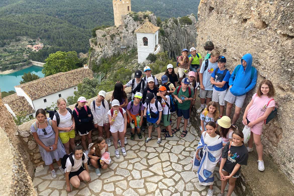 School group in Guadalest, Spain