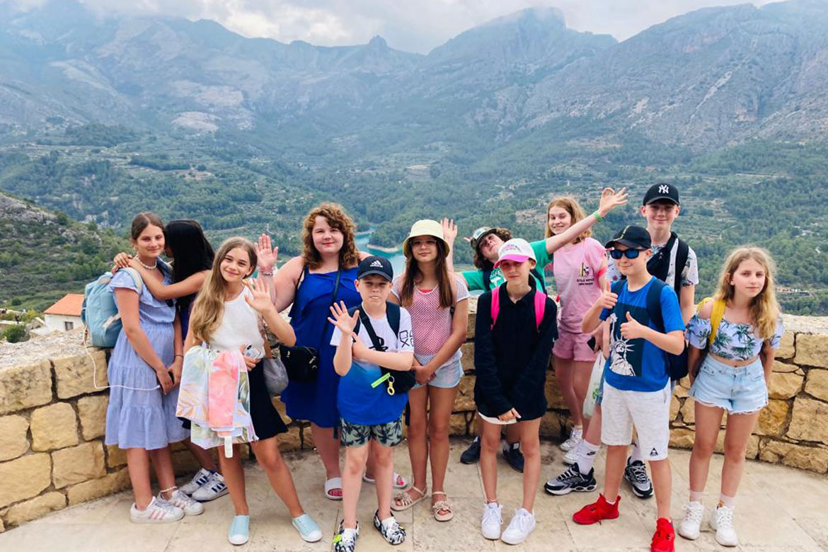 School group in Guadalest, Spain