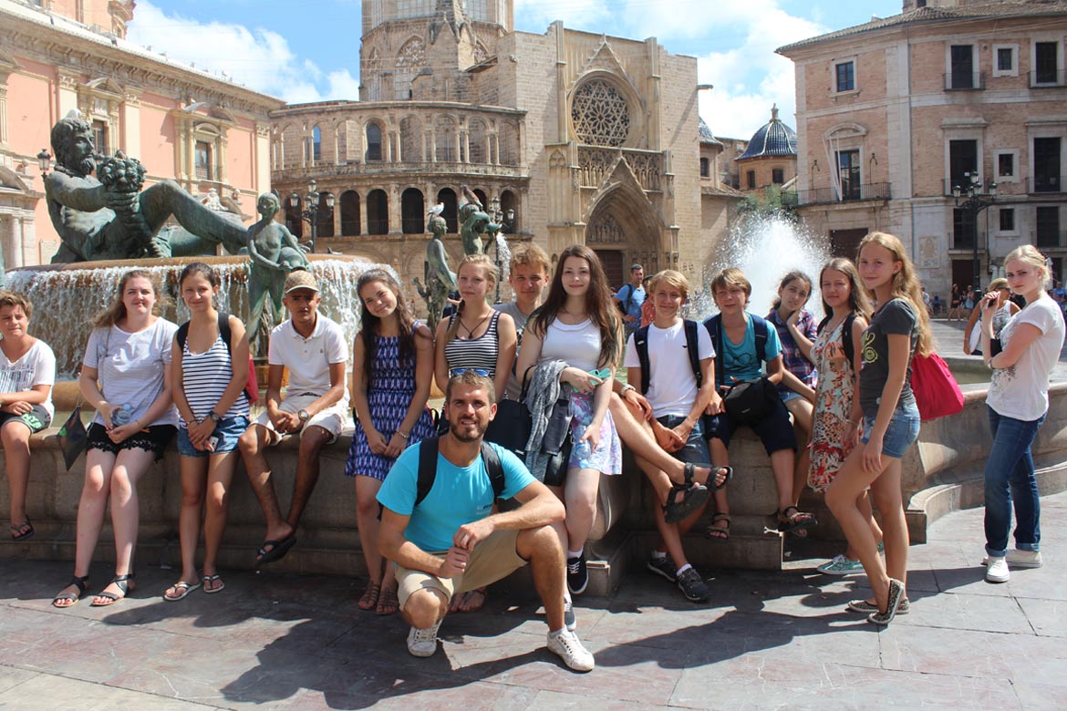 School group in Valencia, Spain