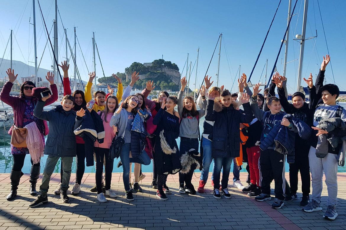 School group in Denia, Spain