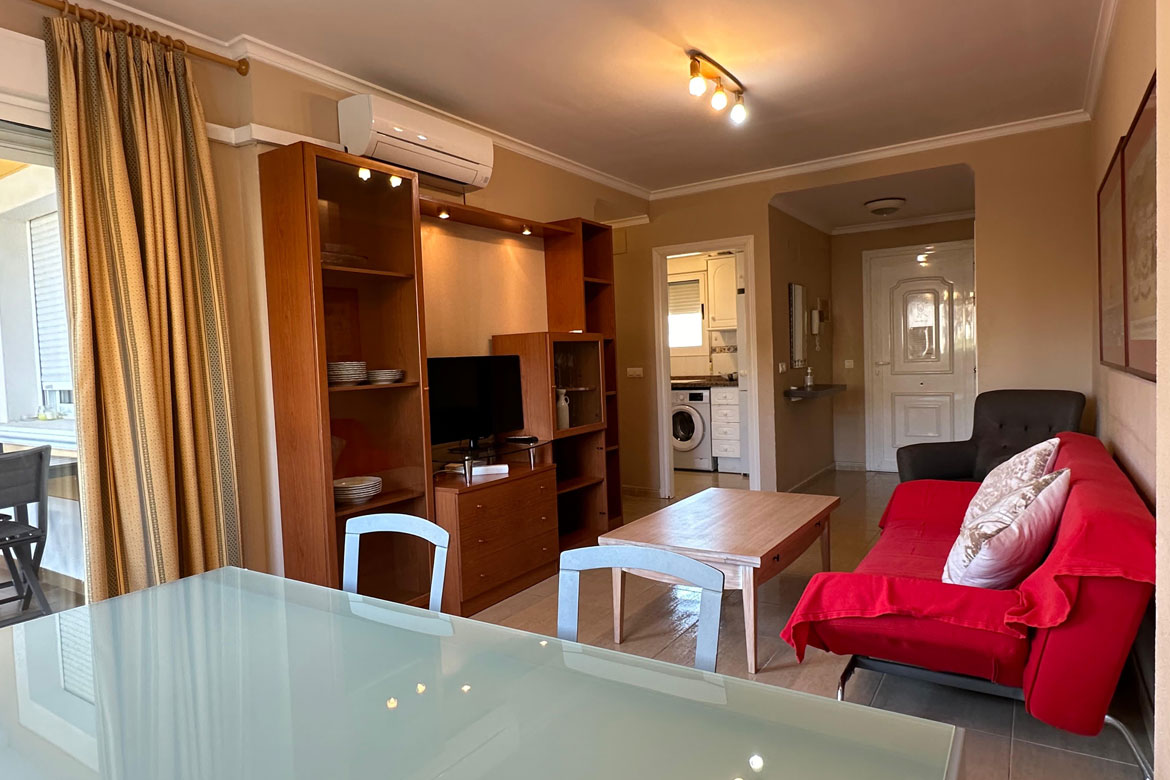 Living room of the beach apartment in Denia