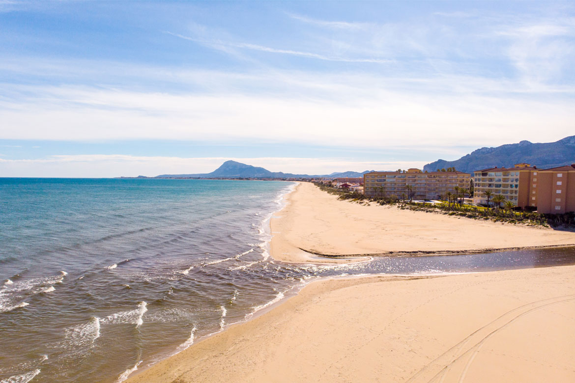 Las Marinas Beach in Denia in Spain