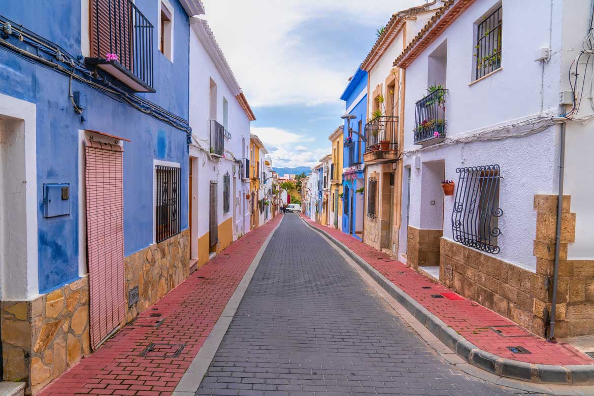 Street of Denia in Spain