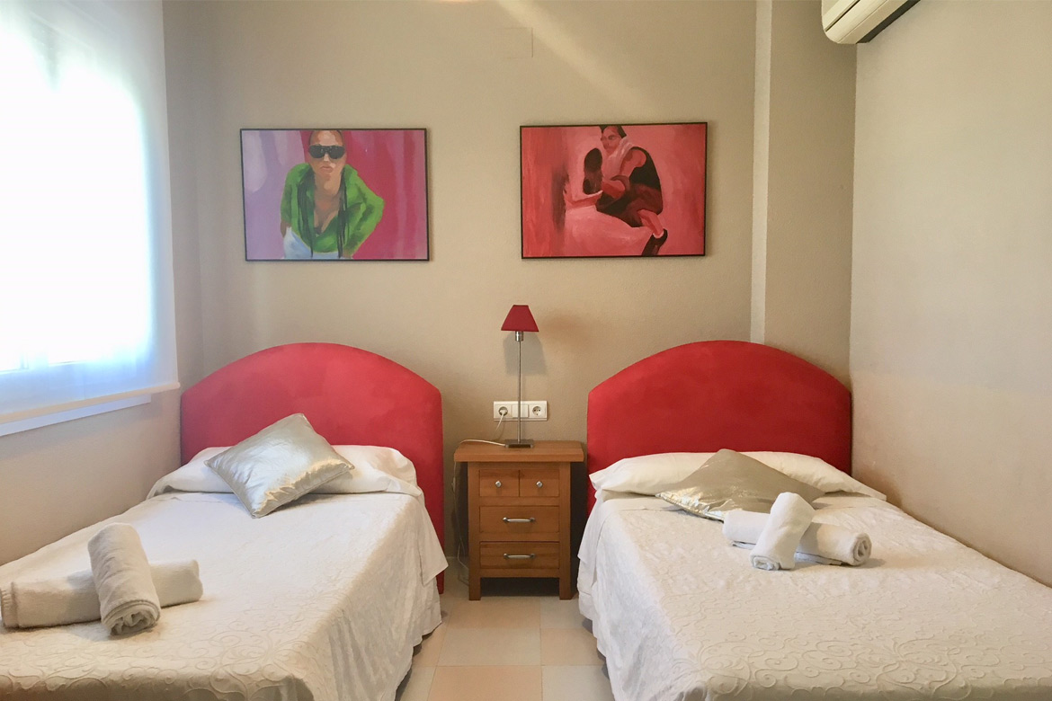 Bedroom of Marina Azul beach apartment in Denia