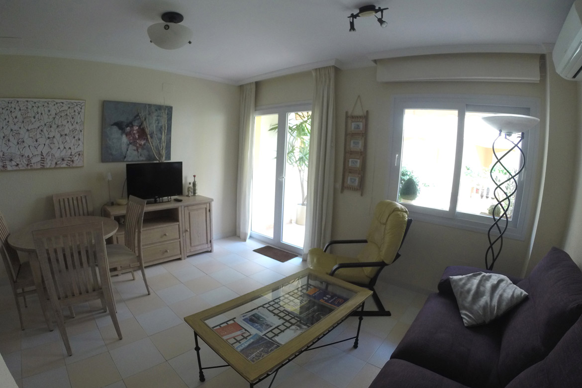 Living room of Marina Azul beach apartment in Denia