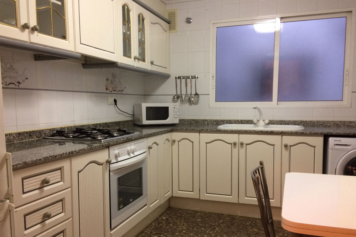 Kitchen of the private apartment in Denia