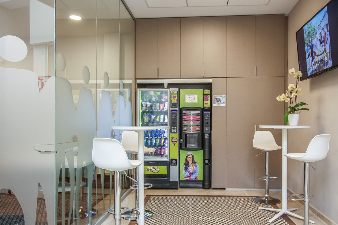 Coffee space of the school of Spanish TLCdénia in Spain, in Denia