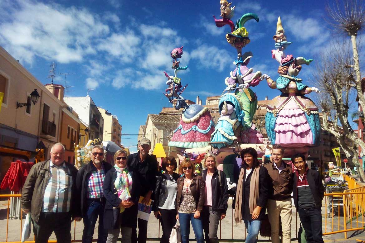 Students of Spanish in Denia's castle, in Spain