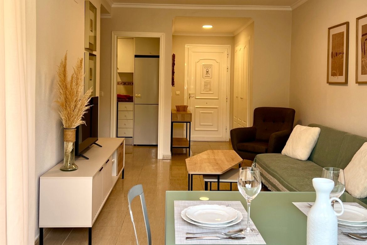 Living room of the beach apartment in Denia