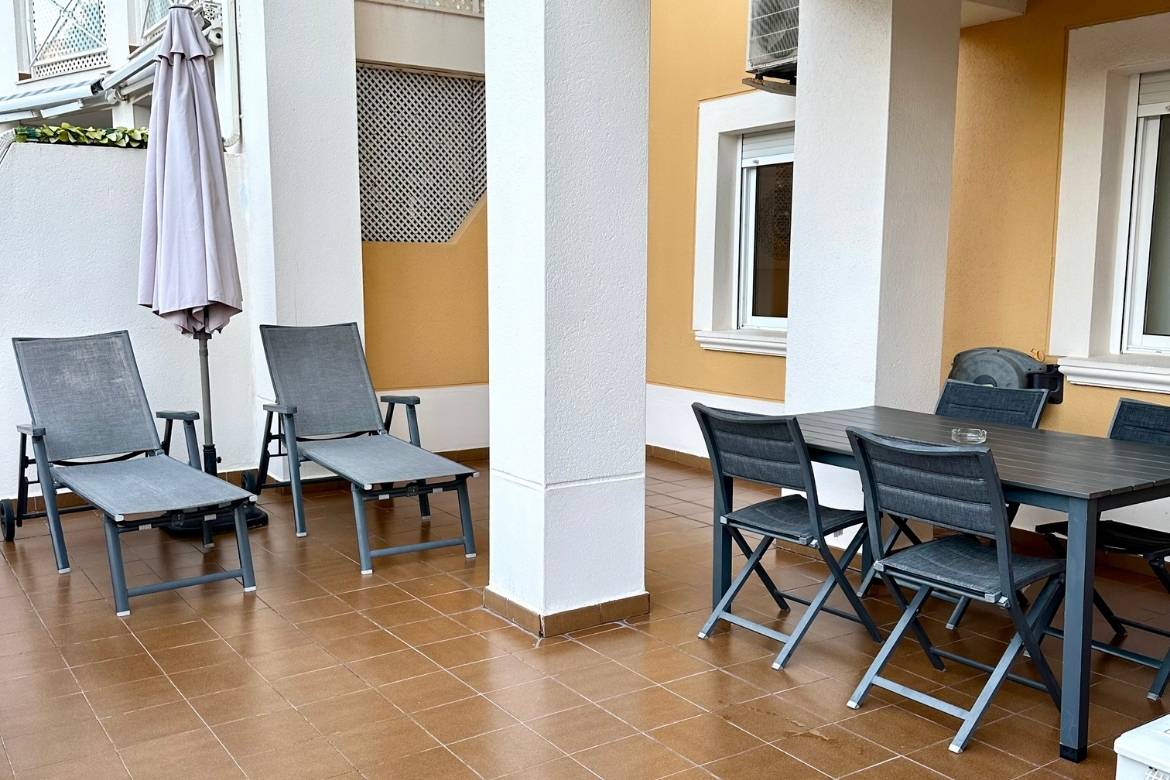 Terrace on apartment in the beach in Denia
