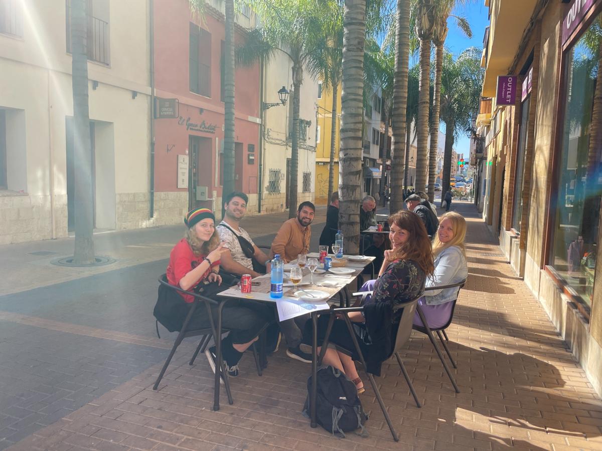 Actividad de comida durante la formación para profesores de español