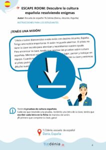Escape room cultura española para clase de ELE