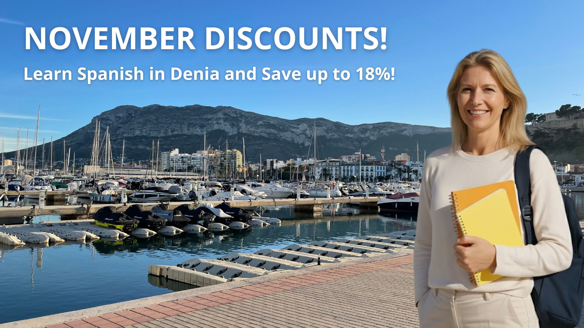Discounts on Spanish intensive courses in Denia in Spain
