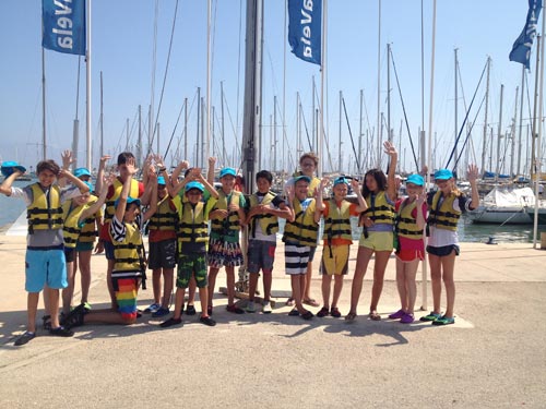 Children during the Spanish programme with sailing course